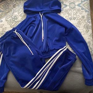 Royal blue track suit